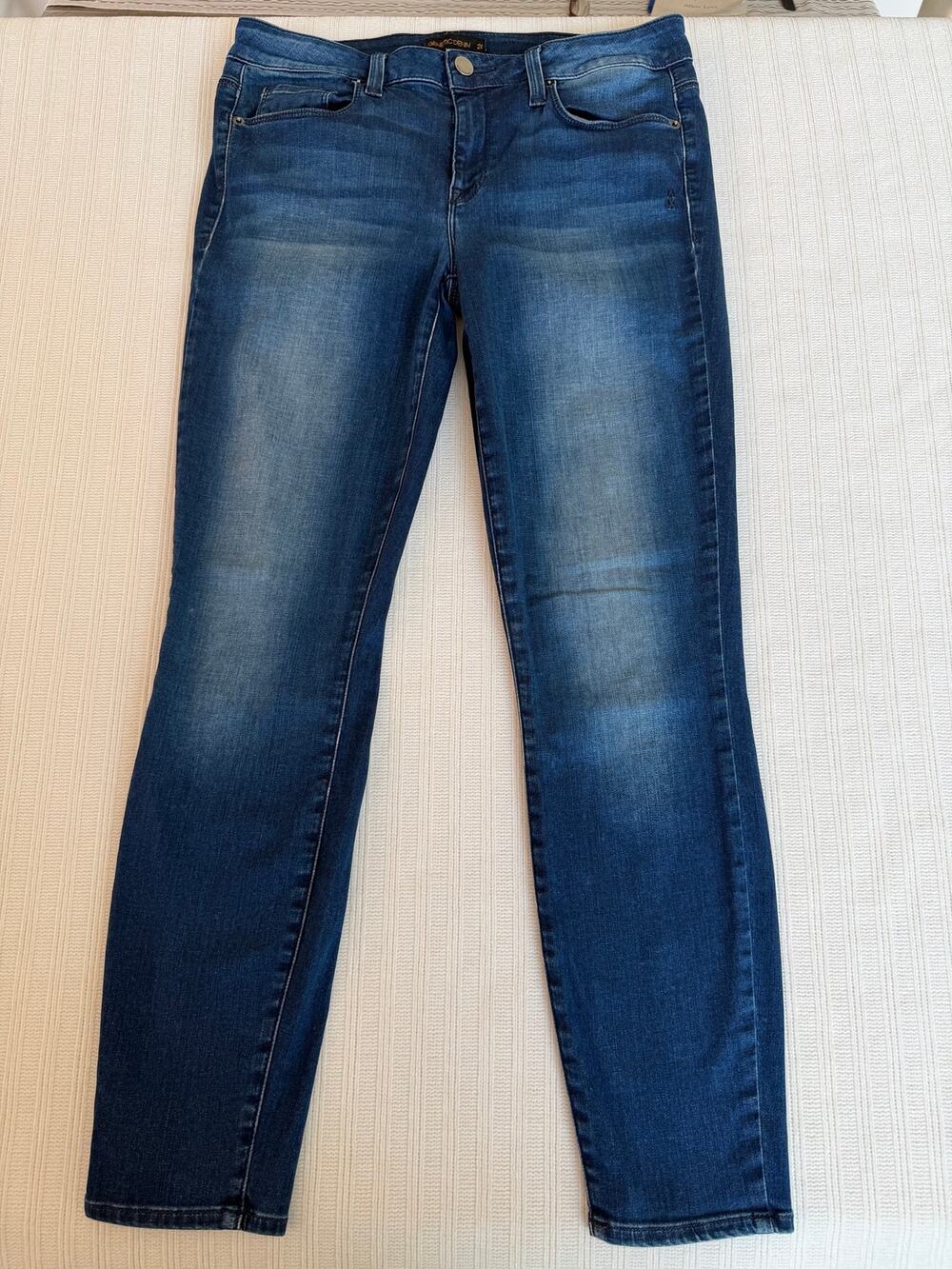 Genetic Denim Brooke Mid Rise Crop Skinny Jeans Riot Wash Size 28